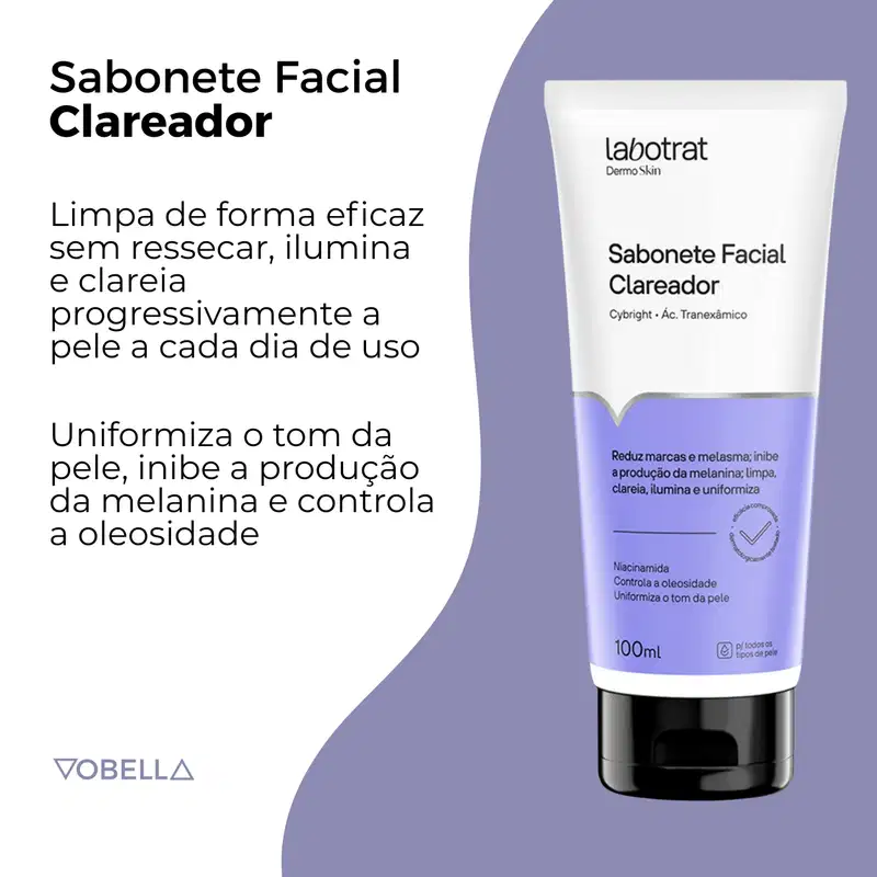 Sabonete Clareador Facial Dermo Niacinamida Labotrat 100ml