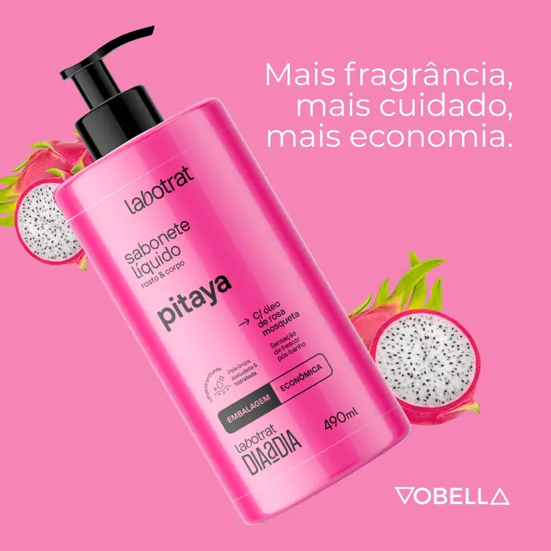 Sabonete Líquido Pitaya Rosto Corpo Hidrata Labotrat 490ml