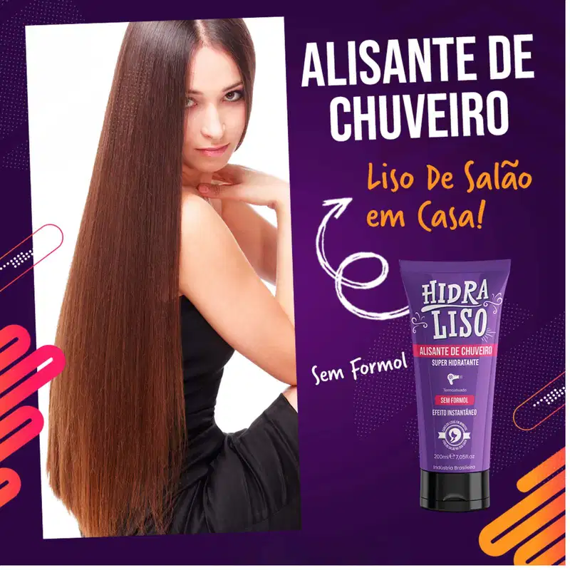 Alisante De Chuveiro Hidra Liso + Shampoo + Tônico Capilar