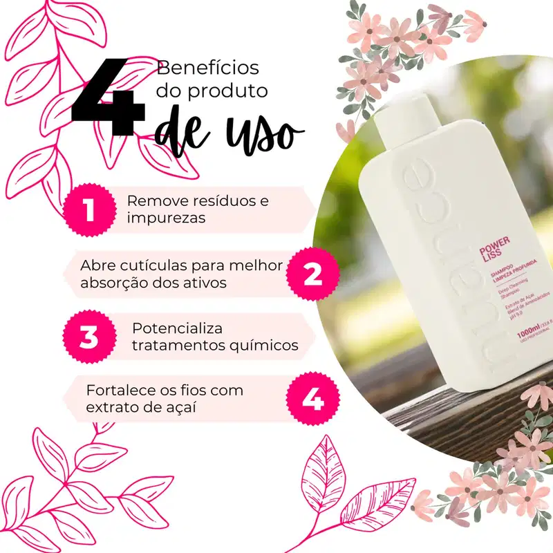 Kit Progressiva Power Liss + Shampo Anti Resíduos 1 Litro