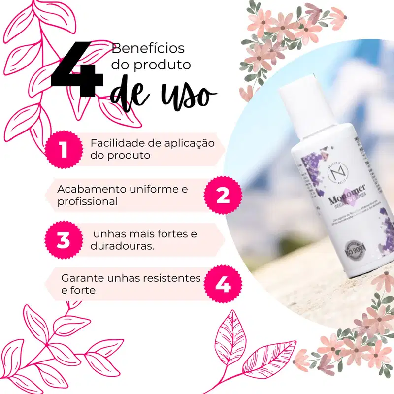 Líquido Monomer Para Unhas Em Gel Rápido 60ml Majestic Nails