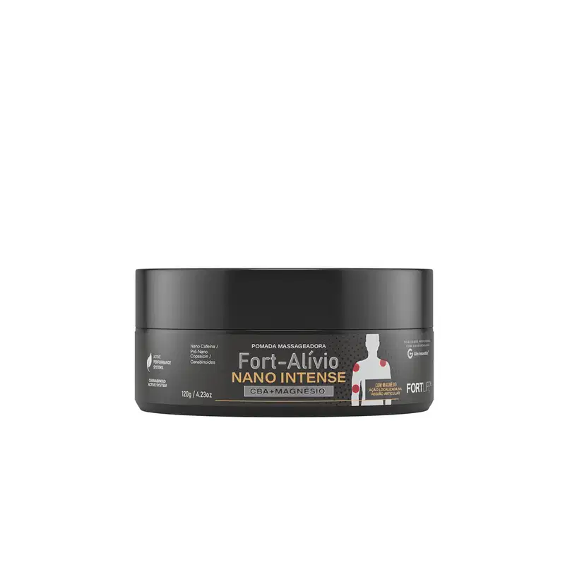 FortLife Pharma Fort-Alívio Nano Intense CBA + Magnésio - Pomada Massageadora Corporal 120g