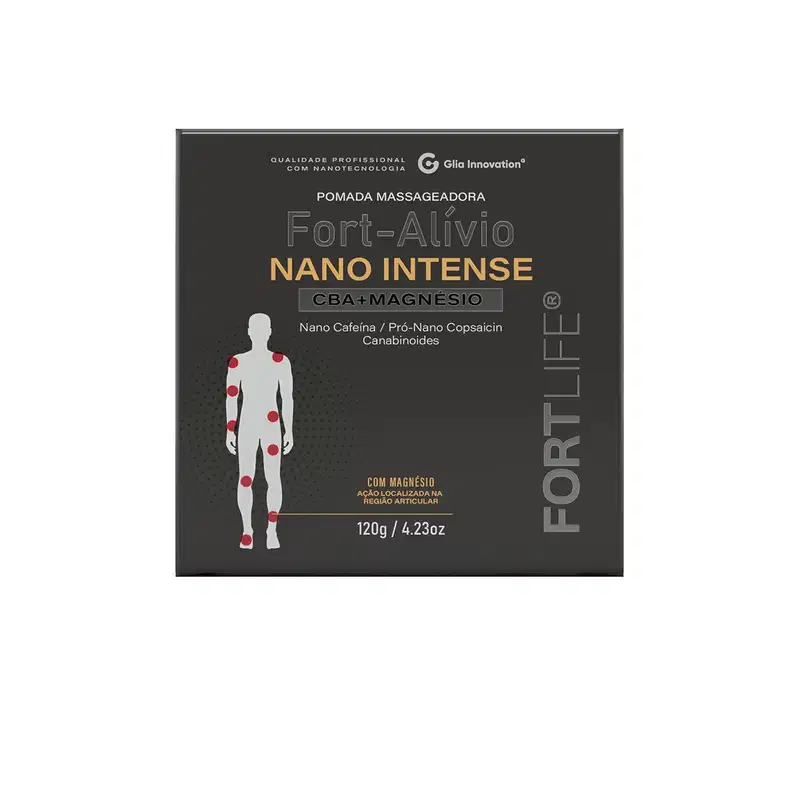 FortLife Pharma Fort-Alívio Nano Intense CBA + Magnésio - Pomada Massageadora Corporal 120g