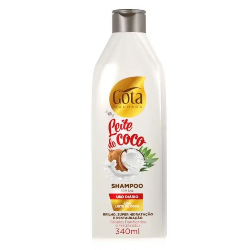 Kit Gota Leite de Coco Uso Diario Shampoo + Cond + Creme