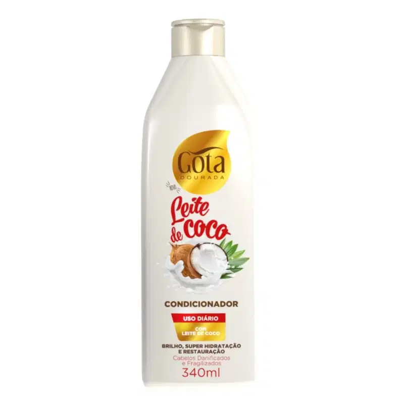 Kit Gota Leite de Coco Uso Diario Shampoo e Condicionador