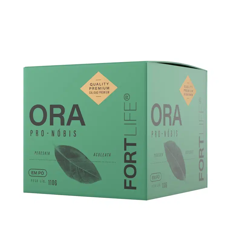 Suplemento Alimentar em Pó FortLife Pharma Ora Pro Nóbis, 110g.