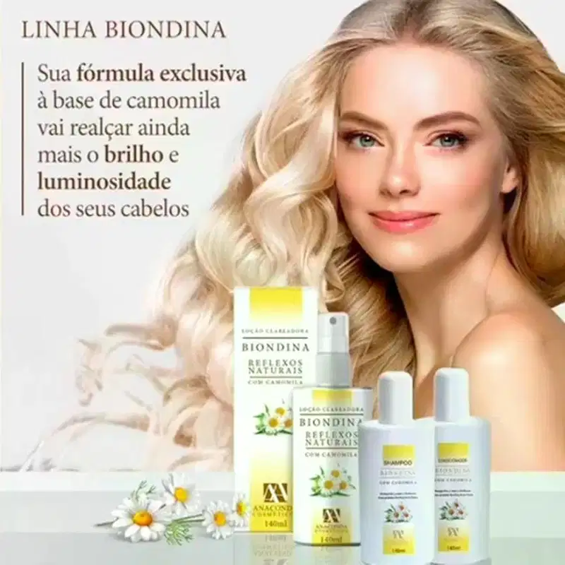 SHAMPOO ANACONDA BIONDINA COM CAMOMILA 140ML