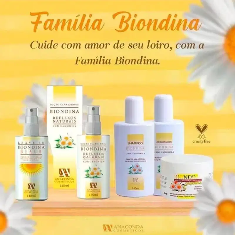 SHAMPOO ANACONDA BIONDINA COM CAMOMILA 140ML