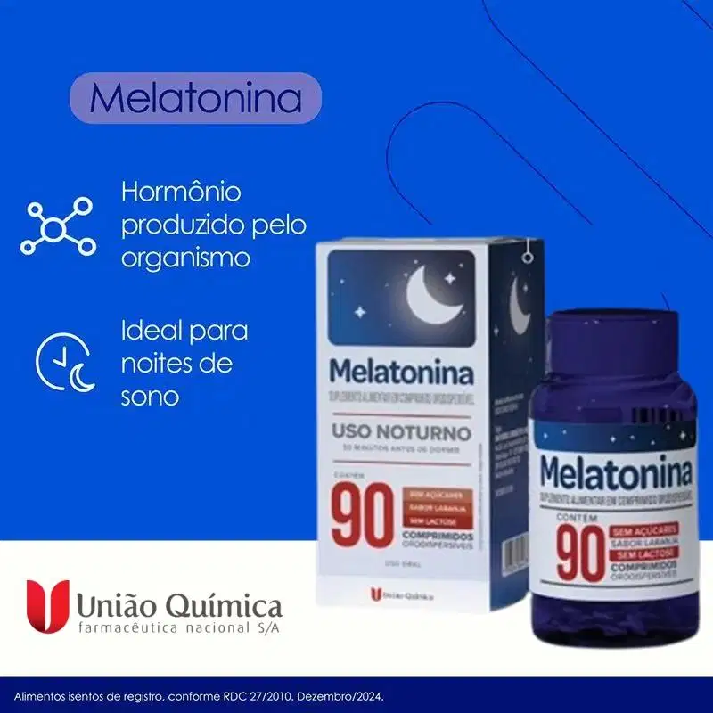 MELATONINA 90CPR ORODISPERSIVEL UNIAO QUIMICA