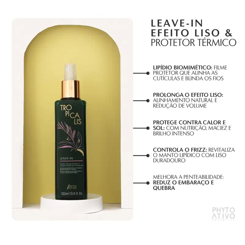 Leave-in Tropicalis Finalizador Capilar Phyto Ativo 300ml