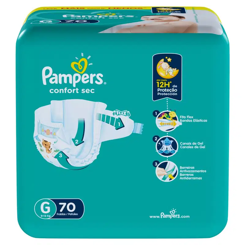 Pampers Fralda Confort Sec Giga G 70