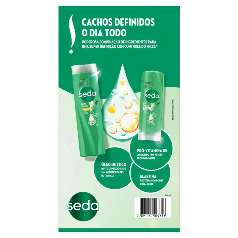 Kit Seda Sh 300Ml+Cond 190Ml Cachos Definidos