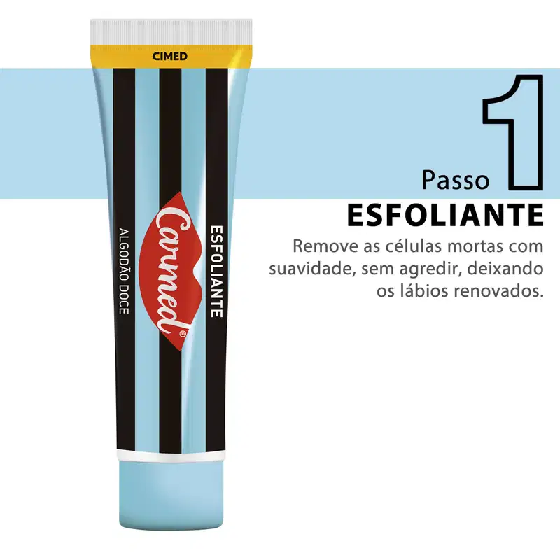 Kit Cimed Carmed Algodão Doce Esfoliante + Ultra Gloss, 2 produtos.