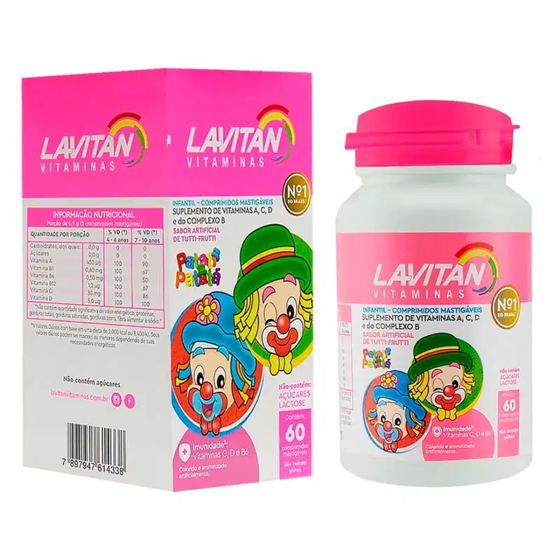 Kit 2 und Lavitan Kids Tutti-Frutti 60 Cpr