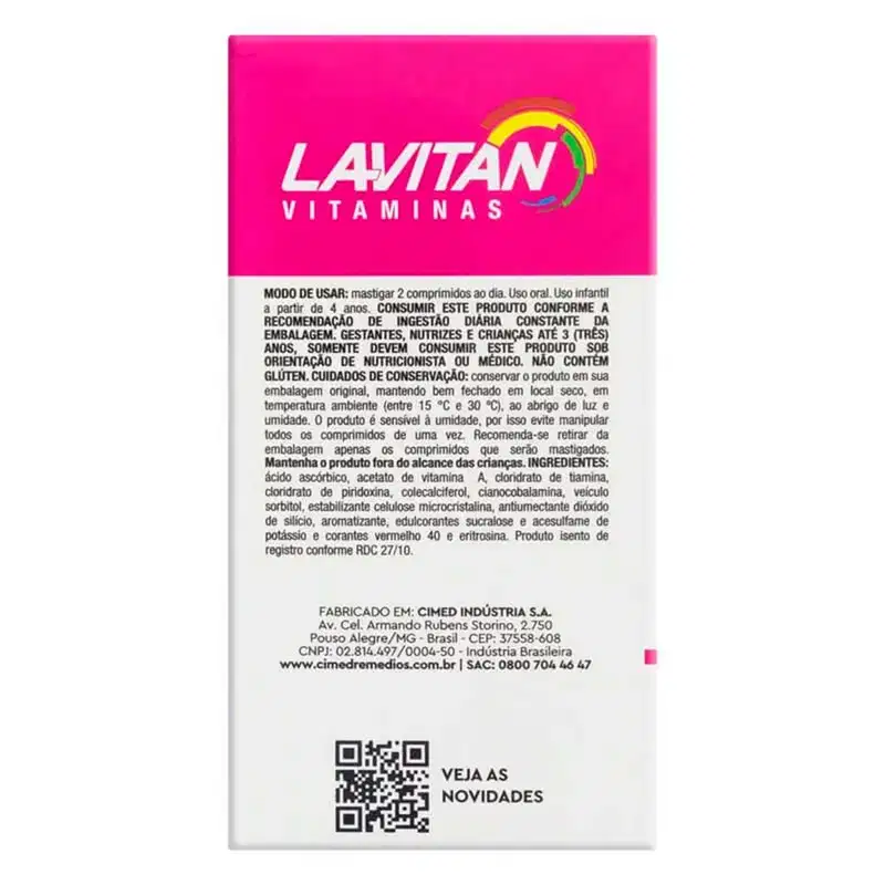 Kit 2 und Lavitan Kids Tutti-Frutti 60 Cpr