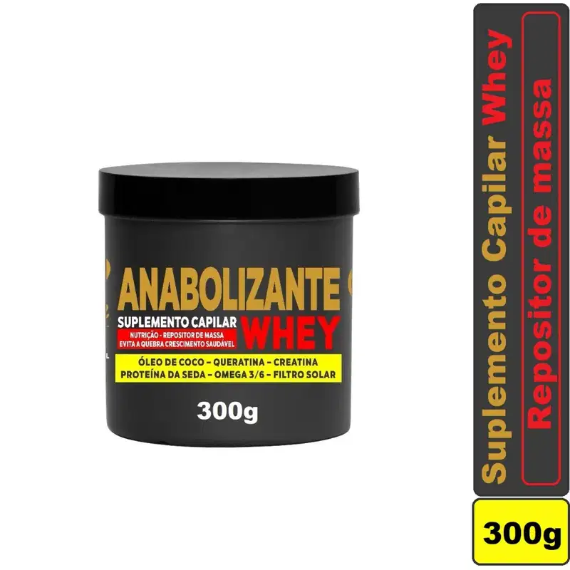 Máscara Fortalecedora Whey + Máscara Capilar Mandioca 500g - Hidratação, Fortalecimento e Crescimento
