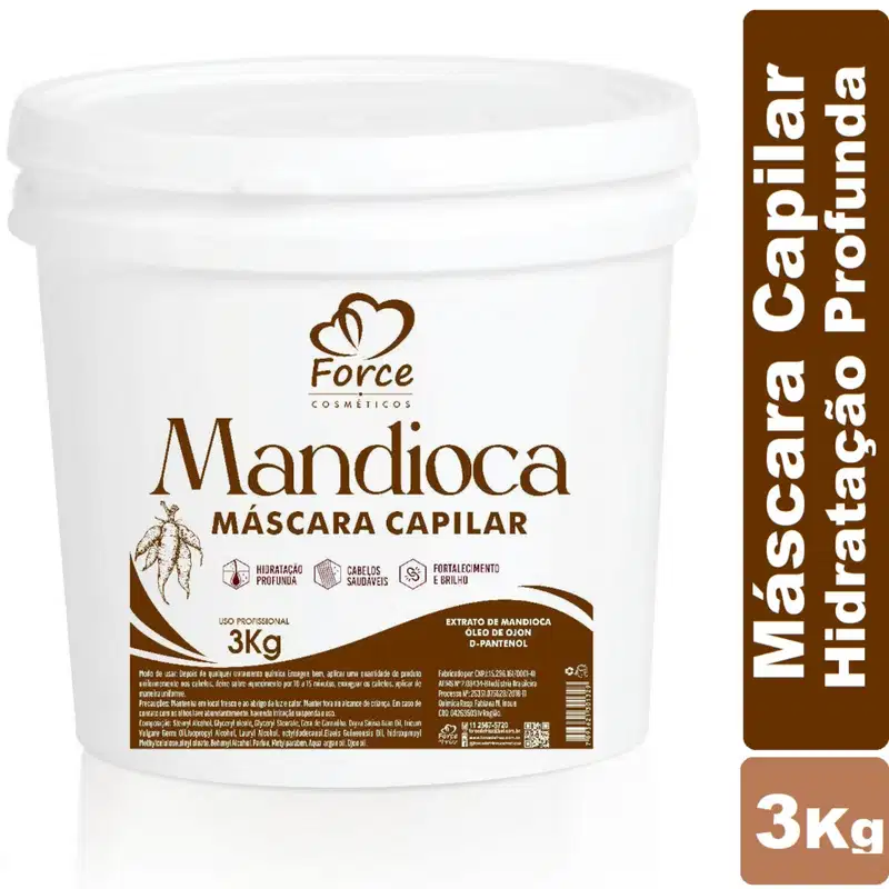 Kit Profissional Hidranutre Mandioca 5L/3KG - Alinhamento, Hidratação e Brilho