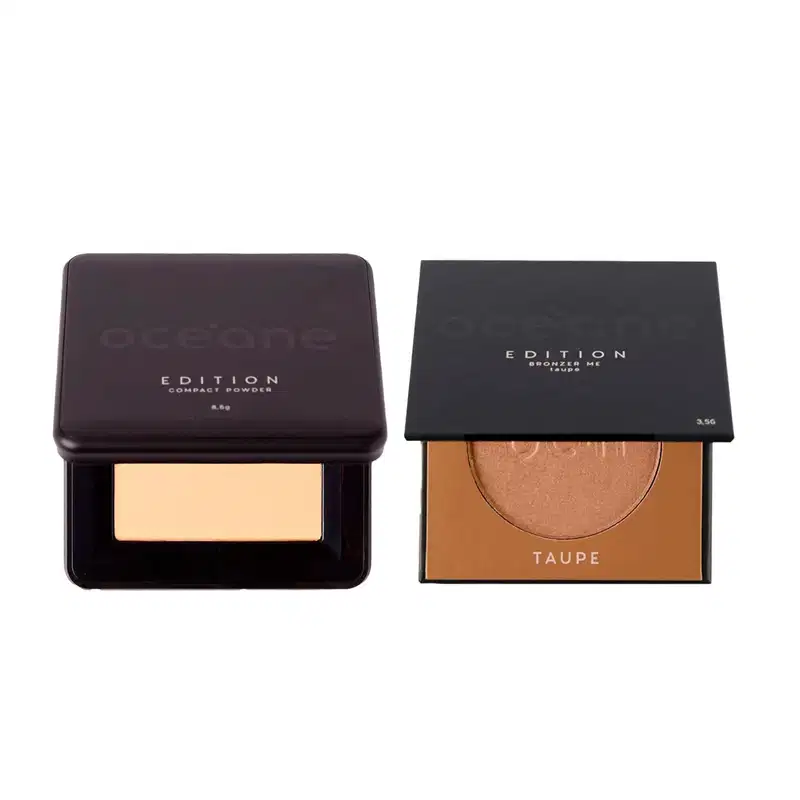 Pó Compacto Peach  e Bronzer Blush Taupe em Pó Océane
