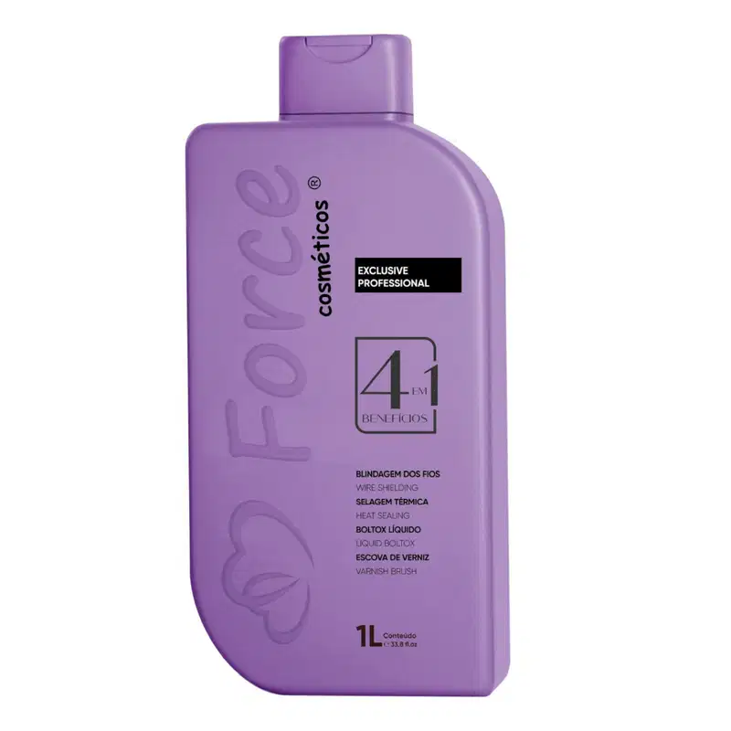 Alinhamento Capilar Profissional Selagem Térmica 4 em 1 - Force Cosméticos 1L