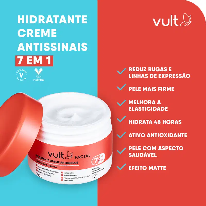 Creme Facial Hidratante Antissinais 7 em 1 100g
