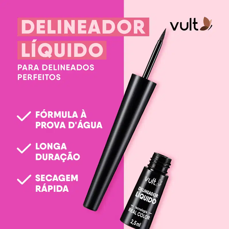 Delineador Líquido Preto  2,5ml
