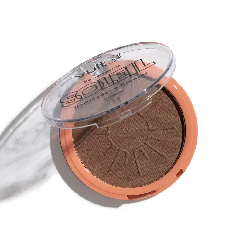 Pó Compacto Iluminador e Bronzer Soleil 6g