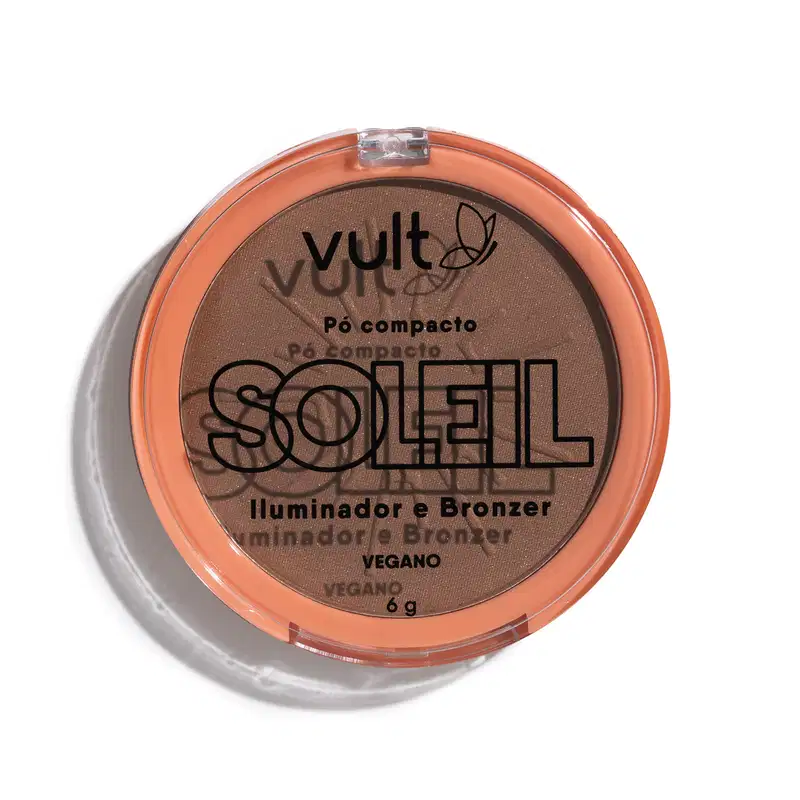 Pó Compacto Iluminador e Bronzer Soleil 6g