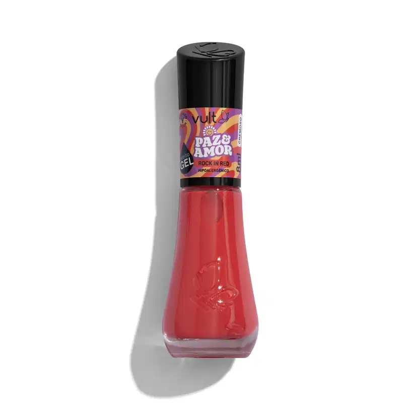 Esmalte Vermelho Rock in Red Coleção Paz & Amor 8ml