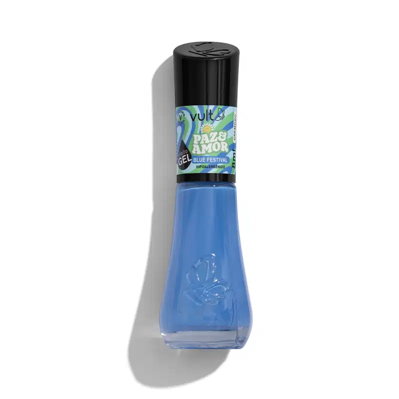 Esmalte Azul Blue Festival Coleção Paz & Amor 8ml