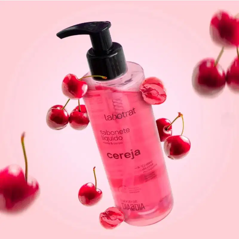 KIT DE BANHO DIA A DIA CEREJA C/ BODY SPLASH LABOTRAT (5 PRODUTOS)