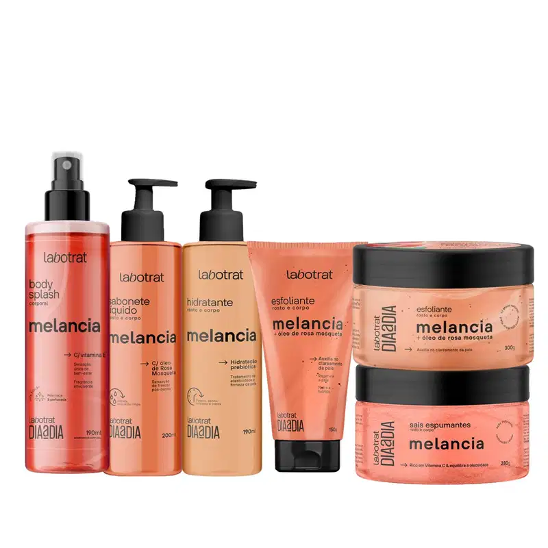 KIT DE BANHO MELANCIA C/ 6 ITENS - LABOTRAT