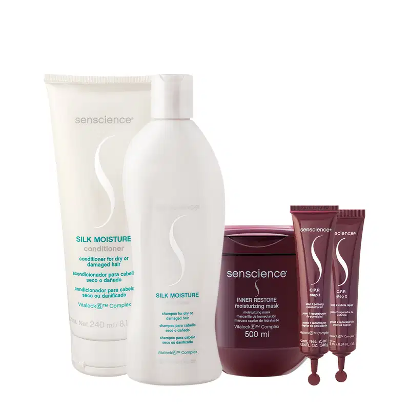 Kit Senscience Silk Moisture Inner Restore CPR Tratamento (5 Produtos)