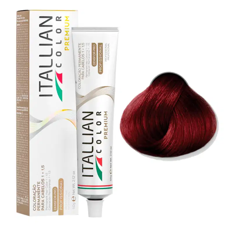 Itallian Color Premium 6.60 Vermelho Natural +OXI 20vol 90ml