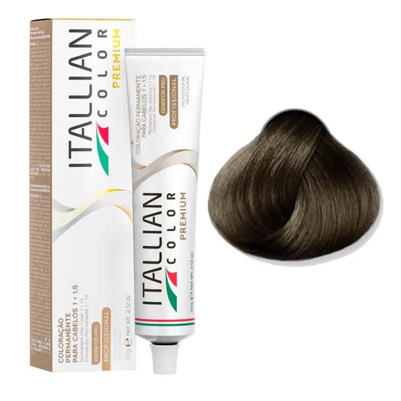 Itallian Color Premium 6.1 Louro Escuro Cinza+OXI 20vol 90ml