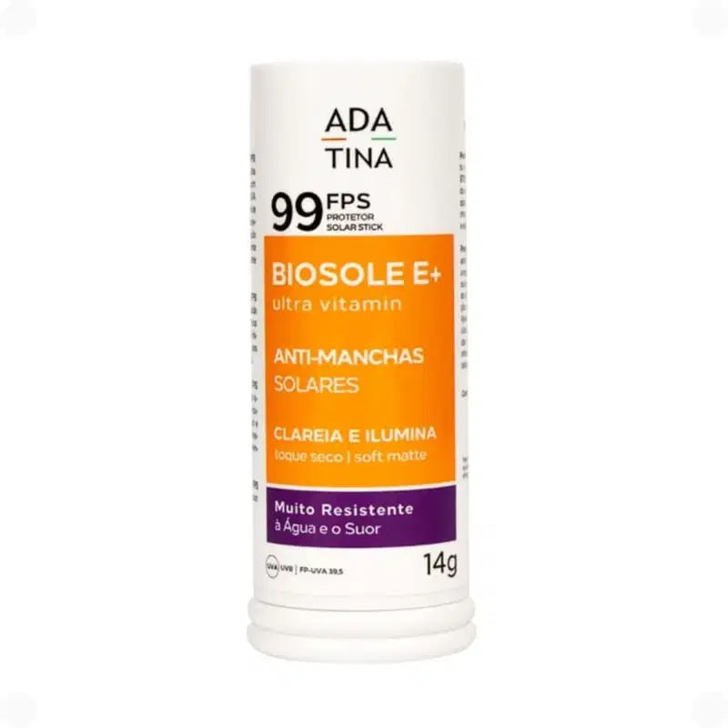 Protetor Solar Biosole Stick FPS99, da marca Ada Tina.