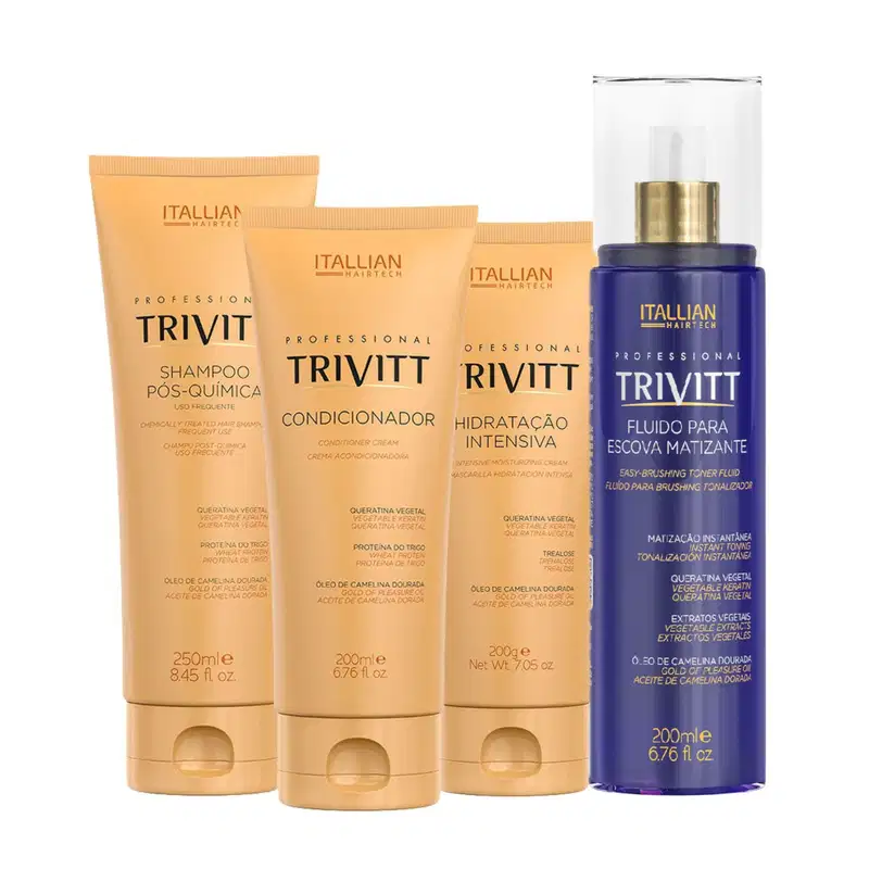 Kit Trivitt – Hidratação Capilar + Fluido Matizante 200ml (4 itens)