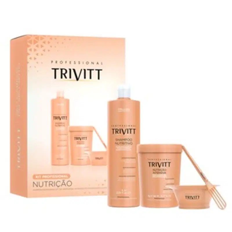 Kit Profissional Trivitt Shampoo e Nutrição Intensiva 1Kg