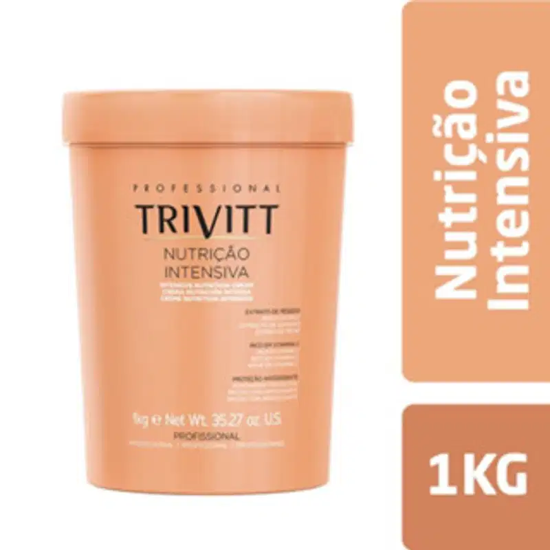 Kit Profissional Trivitt Shampoo e Nutrição Intensiva 1Kg