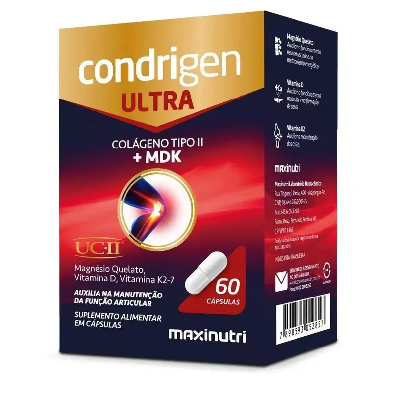Condrigen Ultra Colágeno Tipo 2 MDK Suplemento Alimentar 60 cápsulas