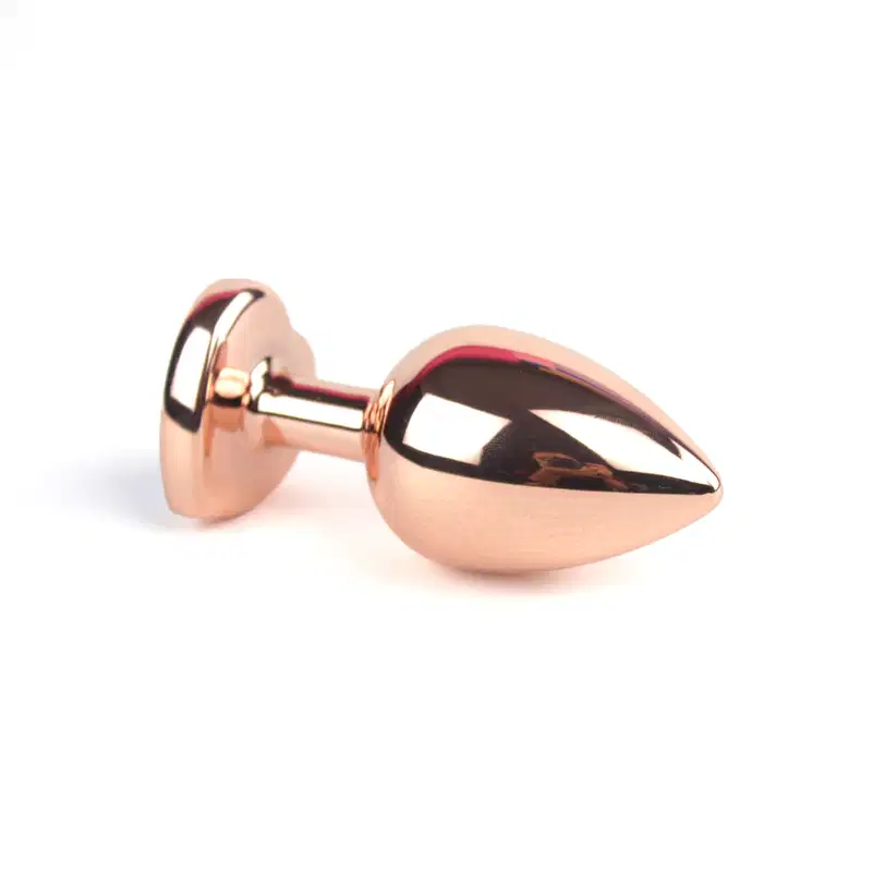 Plug Anal "G" Rose com Coração Brilhante - Transpar. | Intt