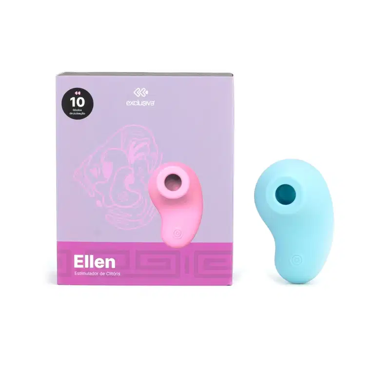 Mini Estimulador com 7 Pulsações - Azul Claro | Ellen