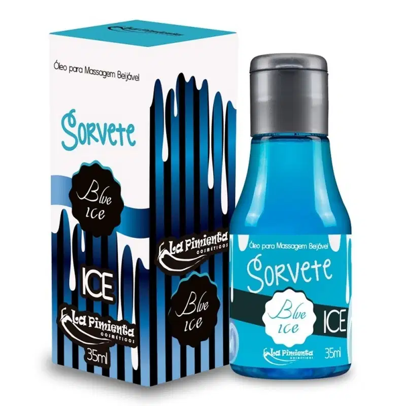 Óleo para Massagem Beijável - La Pimienta Sorvete |Blue Ice