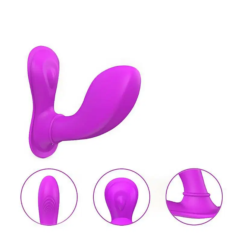 Vibrador com 9 Vibrações e Controle - Roxo | Butterfly-RCT