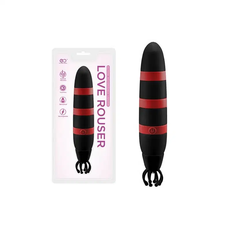Vibrador c/ Tentáculos e 10 Vibrações - Preto | Love Rouser