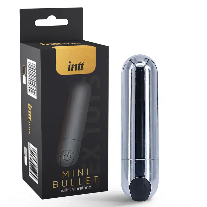 Mini Bullet em ABS c/ 10 Vibrações - Cor: Prata| Intt
