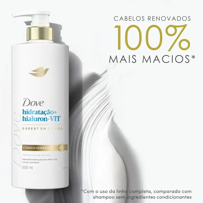 Dove Condicionador Hidratação + Hialuron-Vit 600ml Pump