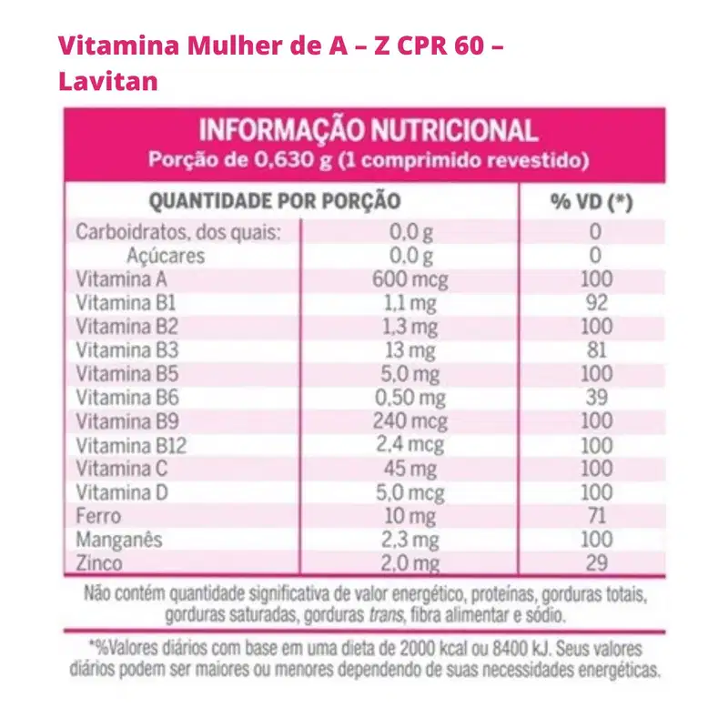 Kit Cimed Lavitan Original e Mulher Suplemento Alimentar (4 Produtos)