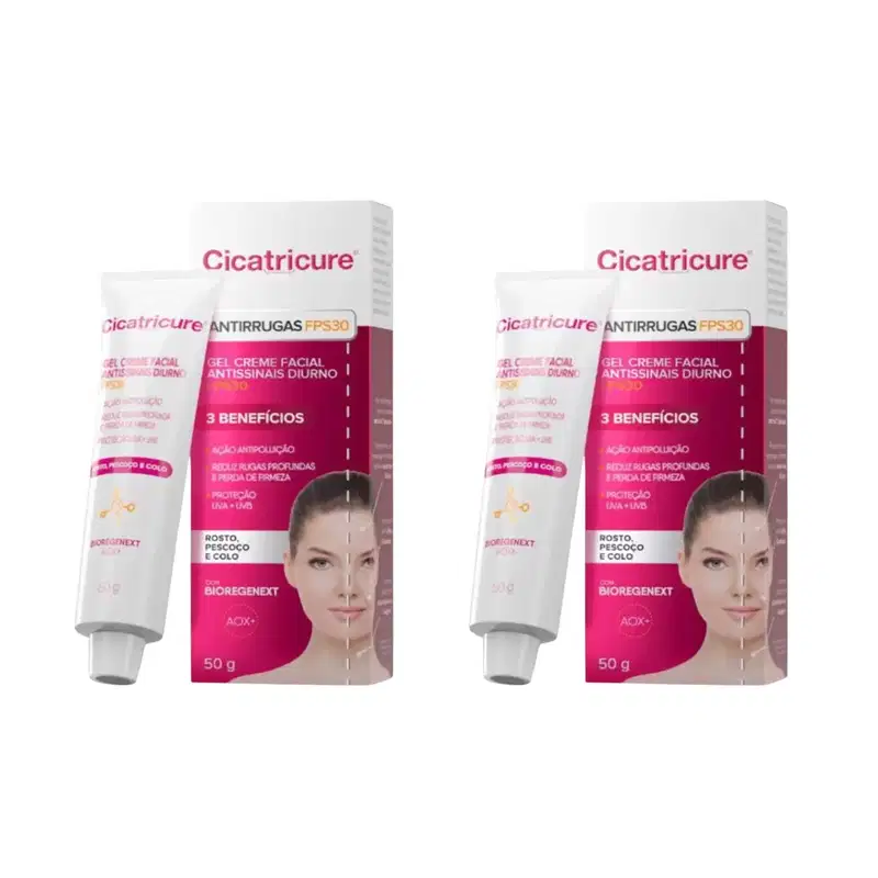 Kit com 2 Creme em Gel Anti-idade Diurno FPS30 50g - Cicatricure