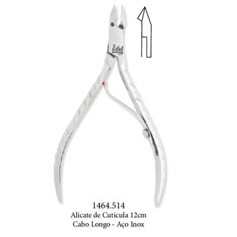 Alicate de Cuticula Edel Solingen Cabo Longo Aco Inox 12cm
