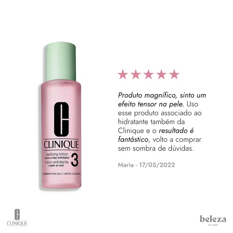 Clinique Clarifying 3 - Loção Clareadora Esfoliante 200ml